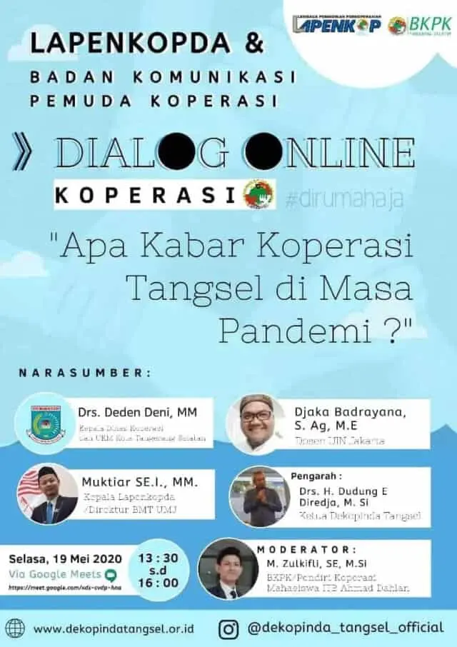 Pemuda Bahas Kondisi Koperasi Tangsel Di Masa Pandemi Covid-19 Melalui Diskusi Online Pemuda Bahas Kondisi Koperasi Tangsel Di Masa Pandemi Covid-19 Melalui Diskusi Online
