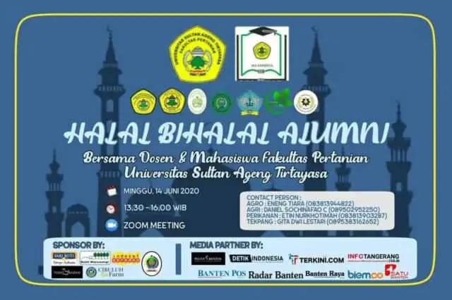 Pandemi Covid 19 Bukan Penghambat Silahturahmi, Ika Faperta Untirta Akan Gelar Halal Bihalal Pandemi Covid 19 Bukan Penghambat Silahturahmi, Ika Faperta Untirta Akan Gelar Halal Bihalal