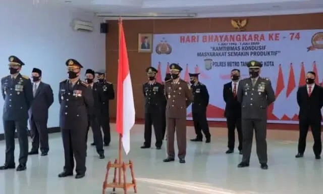 Polres Metro Tangerang Kota Gelar HUT Bhayangkara Ke-74 Secara Virtual Polres Metro Tangerang Kota Gelar HUT Bhayangkara Ke-74 Secara Virtual