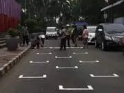 Operasi Patuh Kalimaya 2020, Polresta Tangerang Terapkan Jaga Jarak Pemotor Mirip Start MotoGP