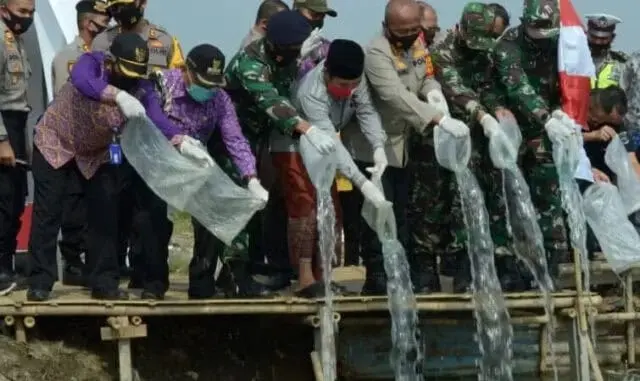 Dukung Program Pemerintah Lewat Ketahanan Pangan, Polisi Sebar 40.000 Benih Bandeng di Tangerang Dukung Program Pemerintah Lewat Ketahanan Pangan, Polisi Sebar 40.000 Benih Bandeng di Tangerang