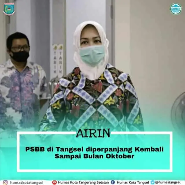 Walikota Tangerang Selatan Perpanjang PSBB Hingga Akhir Oktober