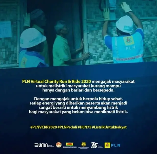 Virtual Charity Run and Ride, PLN Bantu Sambung Listrik Warga Tidak Mampu Virtual Charity Run and Ride, PLN Bantu Sambung Listrik Warga Tidak Mampu