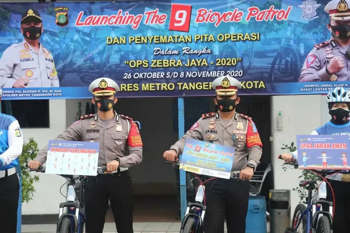 Operasi Zebra 2020, Satlantas Polrestro Tangerang Kota Terjunkan Tim Patroli Sepeda Operasi Zebra 2020, Satlantas Polrestro Tangerang Kota Terjunkan Tim Patroli Sepeda