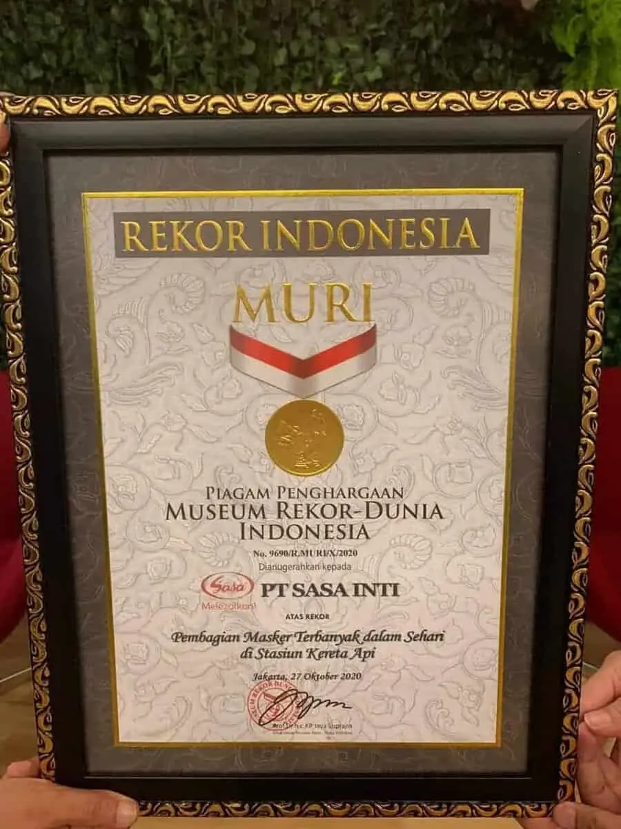 Sasa Care Traveler Catat Rekor MURI