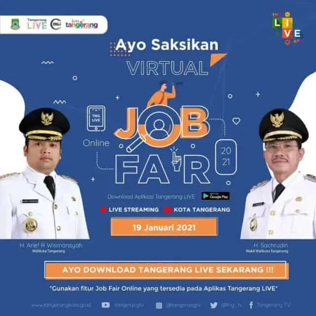 Job Fair 2021 Kota Tangerang Job Fair 2021, Ada 1.162 Loker di kota Tangerang