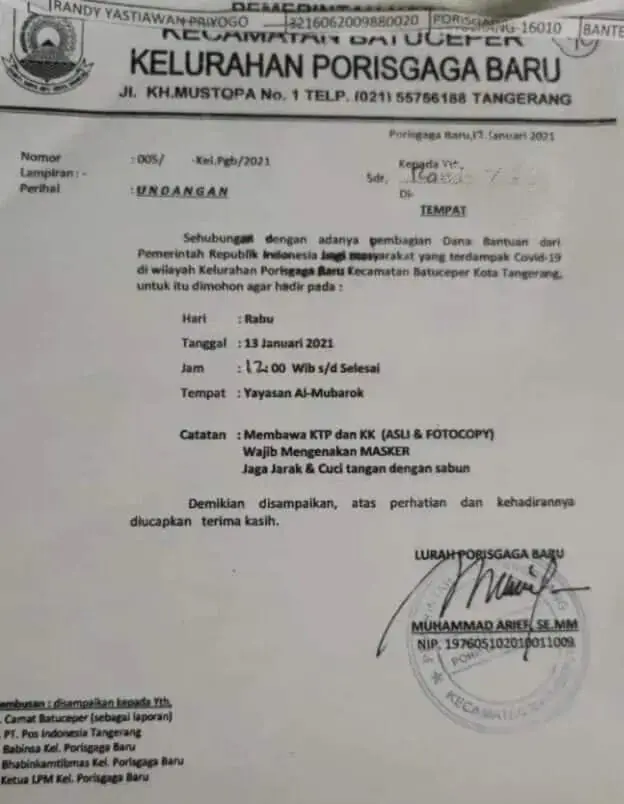 Carut Marut BST, Warga Terima Undangan Namun Tidak Berbarcode Hingga Ditolak Carut Marut BST, Warga Terima Undangan Namun Tidak Berbarcode Hingga Ditolak