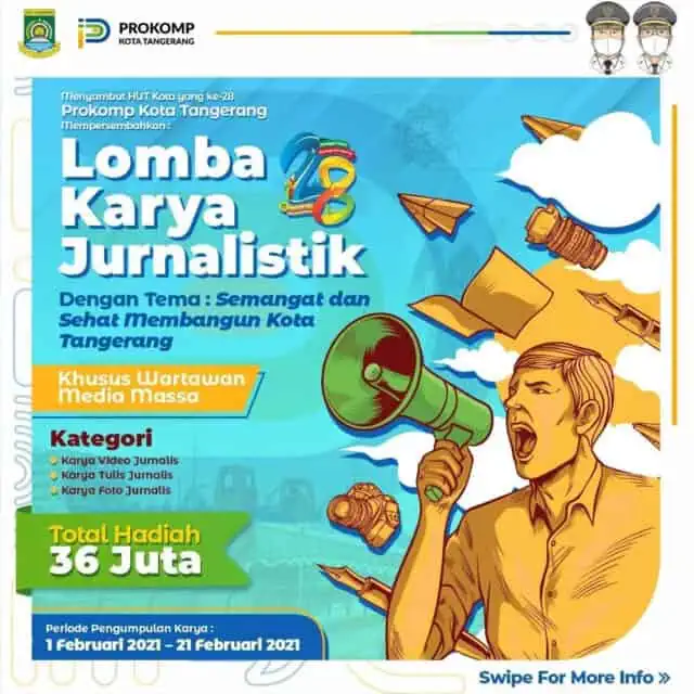 Lomba Karya Jurnalistik, Kreatifitas Sambut HUT ke- 28 Kota Tangerang Lomba Karya Jurnalistik, Kreatifitas Sambut HUT ke- 28 Kota Tangerang