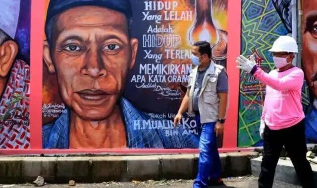 Kampung Pink di Tanah Tinggi, Arief: Cantik Dengan Mural Yang Tematik Kampung Pink di Tanah Tinggi, Arief: Cantik Dengan Mural Yang Tematik