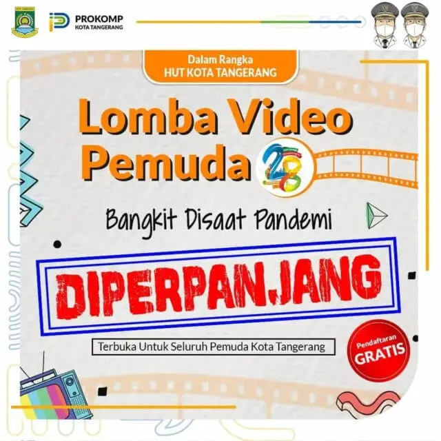 Buruan Daftar! Lomba Kreatifitas HUT Kota Tangerang Ke -28 Diperpanjang Hingga 5 Februari Buruan Daftar! Lomba Kreatifitas HUT Kota Tangerang Ke -28 Diperpanjang Hingga 5 Februari