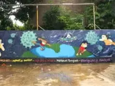 Mahasiswa KKN UNS Membuat Mural sebagai Sosialisasi untuk Warga Bojong Nangka Mahasiswa KKN UNS Membuat Mural sebagai Sosialisasi untuk Warga Bojong Nangka