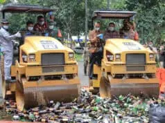Penegakan Perda, 3.140 Botol Miras Dimusnahkan Penegakan Perda, 3.140 Botol Miras Dimusnahkan