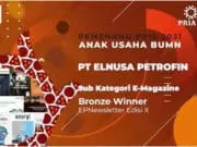 Elnusa Petrofin Raih Dua Kategori Bronze Winner di Ajang PR Indonesia Awards 2021 Bronze Winner di Ajang PR Indonesia Awards 2021