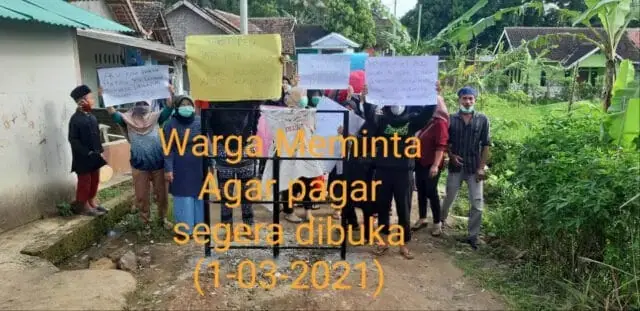 Masyarakat Desa Cibuah Lakukan Aksi Unjuk Rasa Akibat Penutupan Akses Jalan