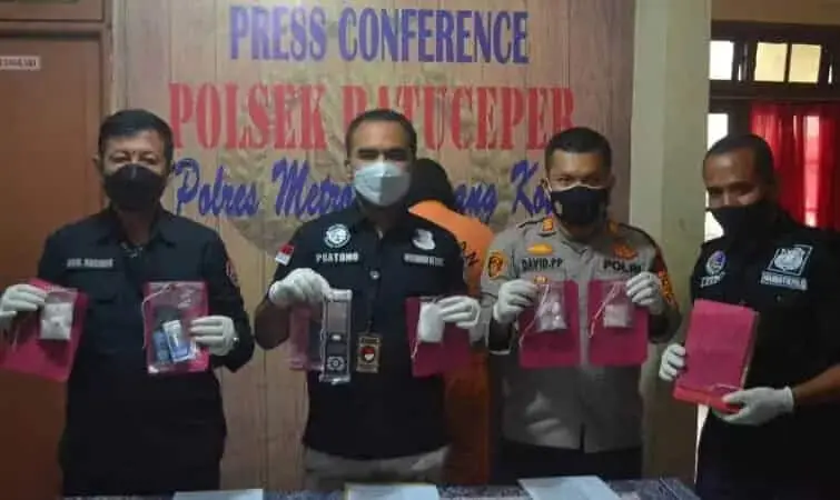 Bandar Narkoba Ditangkap di Pinang, 180 Gram Sabu Disita Polsek Batuceper