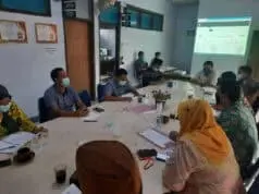 KPU Lebak Tetapkan 995.463 Daftar Pemilih Suasana Rapat Koordinasi KPU Kabupaten Lebak, Pada Jum'at (04/06/2021).