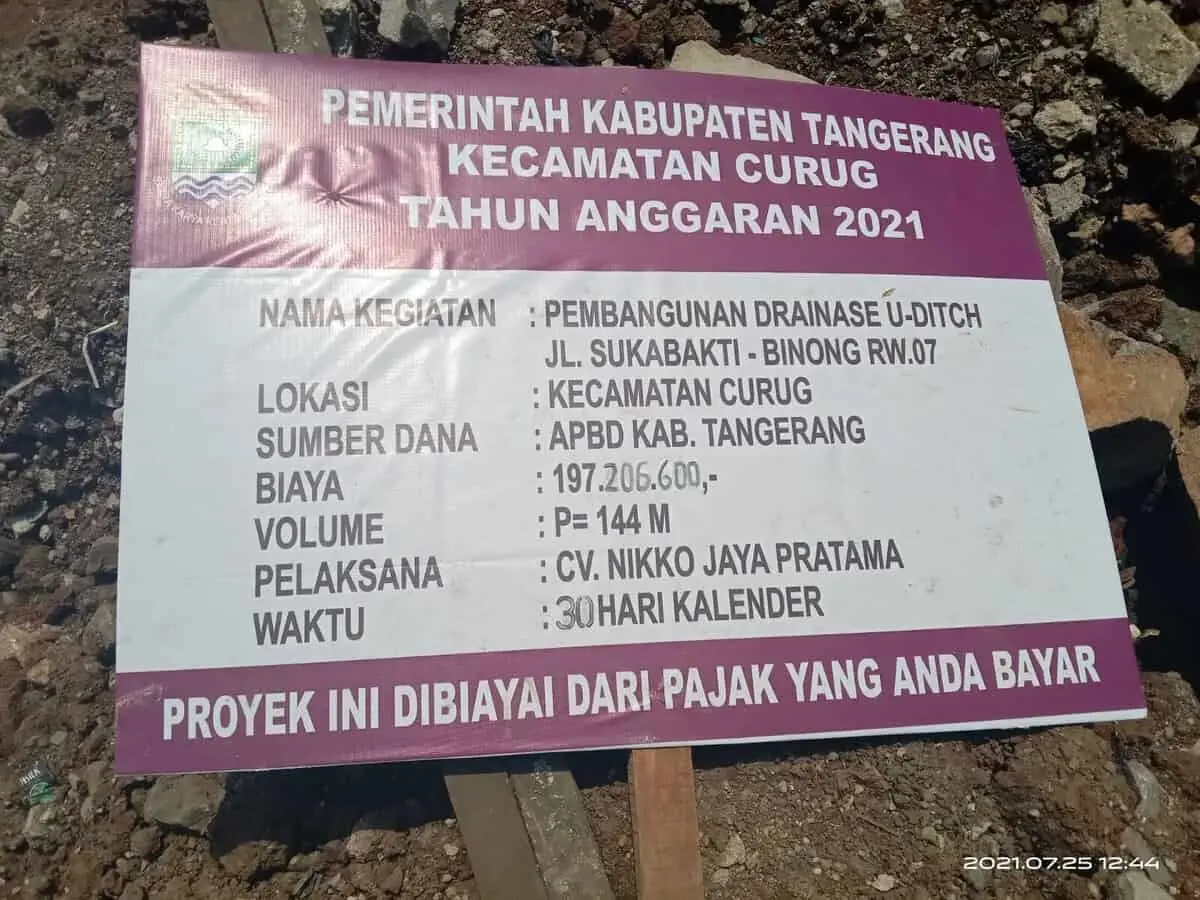 Proyek Drainase U-Ditch Jalan Sukabakti-Binong Lemah Pengawasan Proyek Drainase U-Ditch Jalan Sukabakti-Binong Lemah Pengawasan
