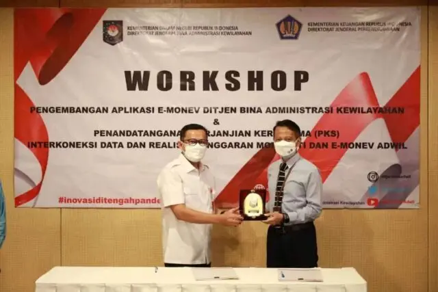 Ditjen Bina Adwil dan Ditjen Perbendaharaan Tandatangani PKS Interkoneksi Data Monsakti ke E-Monev Ditjen Bina Adwil Ditjen Bina Adwil dan Ditjen Perbendaharaan Tandatangani PKS Interkoneksi Data Monsakti ke E-Monev Ditjen Bina Adwil