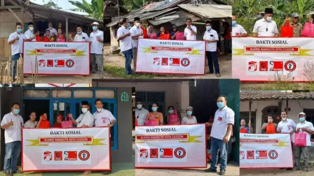 Aliansi Nawacita Cilegon Rutin Bagikan Sembako dan Maskes ke Warga