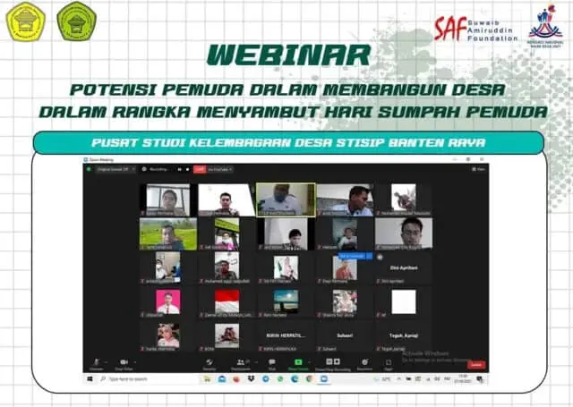 STISIP Banten Raya Gelar Webinar Potensi Pemuda dalam Membangun Desa STISIP Banten Raya Gelar Webinar Potensi Pemuda dalam Membangun Desa