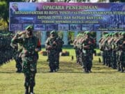 Periode 2021-2022, Danrem 161/WS Pimpin Penerimaan Satgas Perbatasan RI-RDTL