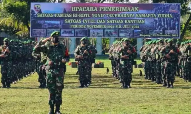 Periode 2021-2022, Danrem 161/WS Pimpin Penerimaan Satgas Perbatasan RI-RDTL Periode 2021-2022, Danrem 161/WS Pimpin Penerimaan Satgas Perbatasan RI-RDTL