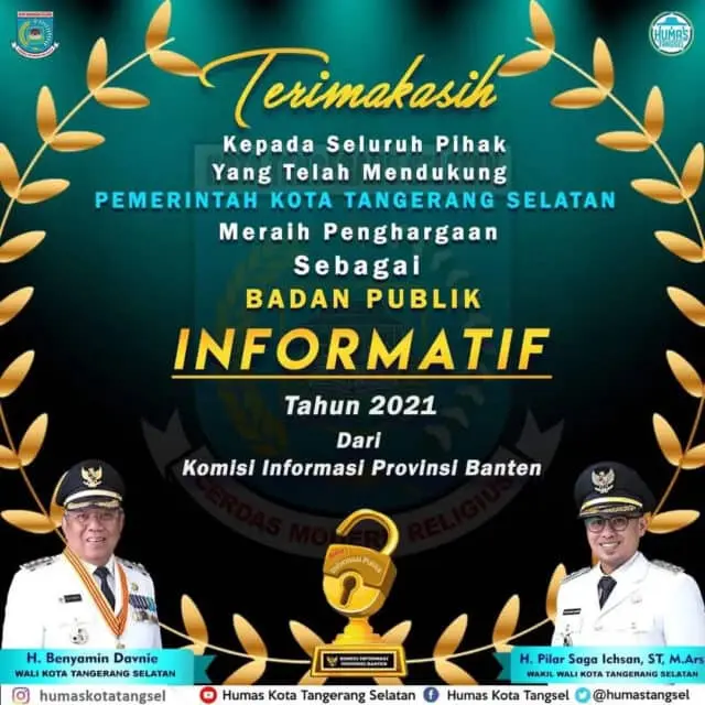 Tiga Tahun Berturut-turut Tangsel Raih Penghargaan Keterbukaan Informasi Tiga Tahun Berturut-turut Tangsel Raih Penghargaan Keterbukaan Informasi