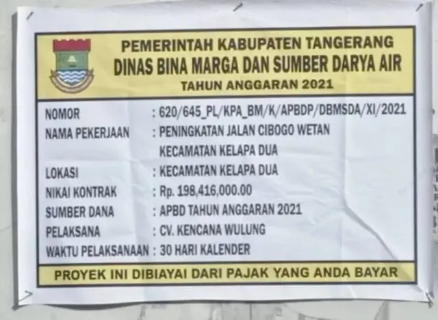Ada Indikasi Kecurangan, Proyek Betonisasi Peningkatan Jalan Cibogo Wetan Kelapa Dua Disoal LSM LipanHam Ada Indikasi Kecurangan, Proyek Betonisasi Peningkatan Jalan Cibogo Wetan Kelapa Dua Disoal LSM LipanHam