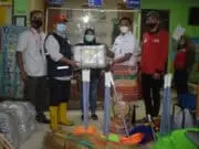 PMI Kota Tangerang Suplai Kebutuhan Logistik dan Peralatan Pasca Banjir di Benda PMI Kota Tangerang Suplai Kebutuhan Logistik dan Peralatan Pasca Banjir di Benda