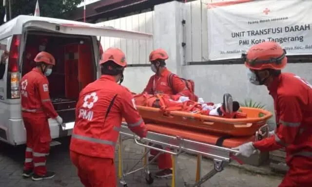 PMI Kota Tangerang Gelar Simulasi Kebakaran PMI Kota Tangerang Gelar Simulasi Kebakaran