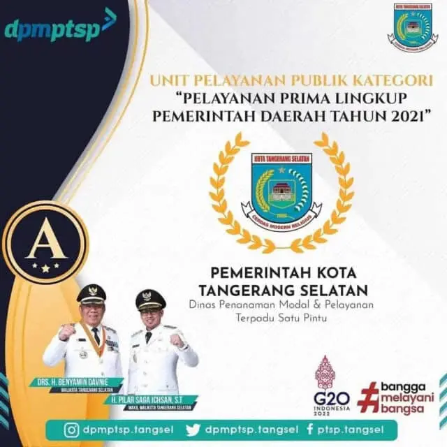 DPMPTSP Tangsel Raih Penghargaan Pelayanan Prima dari Kemenpan RB DPMPTSP Tangsel Raih Penghargaan Pelayanan Prima dari Kemenpan RB