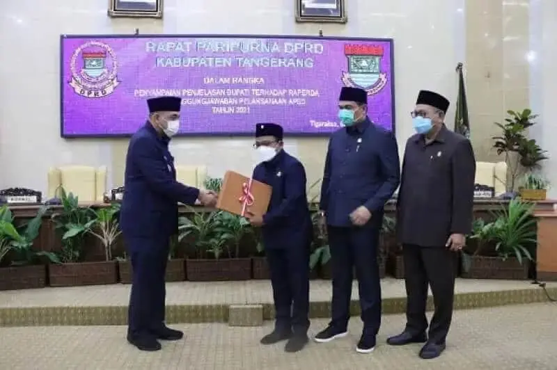DPRD Kabupaten Tangerang Gelar Paripurna Penyampaian Bupati Terhadap Raperda Pertanggungjawaban Pelaksanaan APBD 2021 DPRD Kabupaten Tangerang Gelar Paripurna Penyampaian Bupati Terhadap Raperda Pertanggungjawaban Pelaksanaan APBD 2021
