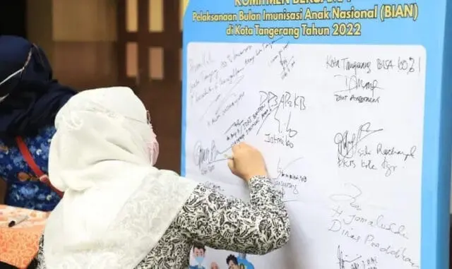 Bulan Imunisasi Anak Nasional, Pemkot Tangerang Tandatangani Komitmen Bulan Imunisasi Anak Nasional, Pemkot Tangerang Tandatangani Komitmen