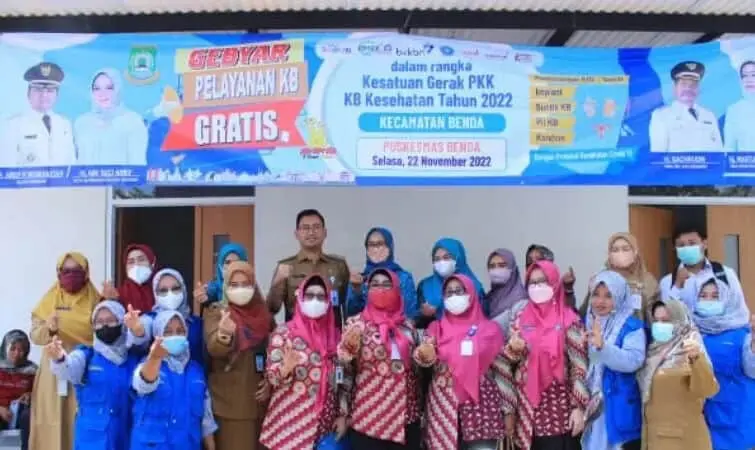 Kolaborasi Puskesmas Benda dengan TP PKK Kecamatan Benda, Gelar Pelayanan KB Gratis