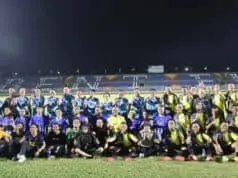 Jajal Lampu Stadion Benteng Rebond, Forkopimda Tanding Lawan Wartawan Jajal Lampu Stadion Benteng Rebond, Forkopimda Tanding Lawan Wartawan