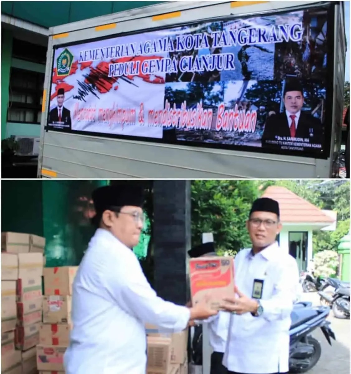 Duka Gempa, Kemenag Kota Tangerang Distribusikan 1 Truk Logistik ke Posko Kemenag Cianjur Duka Gempa, Kemenag Kota Tangerang Distribusikan 1 Truk Logistik ke Posko Kemenag Cianjur