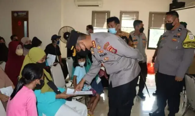 Pastikan Aman, Kapolres Metro Tangerang Kota Pantau Penyaluran BLT BBM dan BPNT