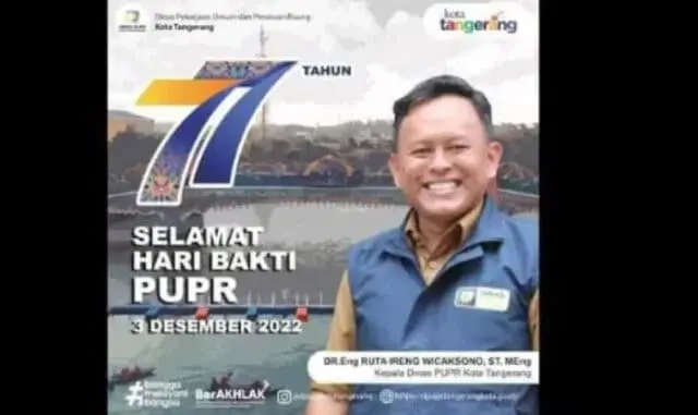 Ucapan Selamat Hari Bakti PU ke-77 Dinas PUPR Kota Tangerang, Simak Isinya Ucapan Selamat Hari Bakti PU ke-77 Dinas PUPR Kota Tangerang, Simak Isinya