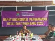 Camat Sepatan Rapat koordinasi pengamanan Natal dan tahun baru 2023
