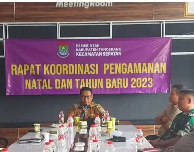 Camat Sepatan Rapat koordinasi pengamanan Natal dan tahun baru 2023 Camat Sepatan Rapat koordinasi pengamanan Natal dan tahun baru 2023