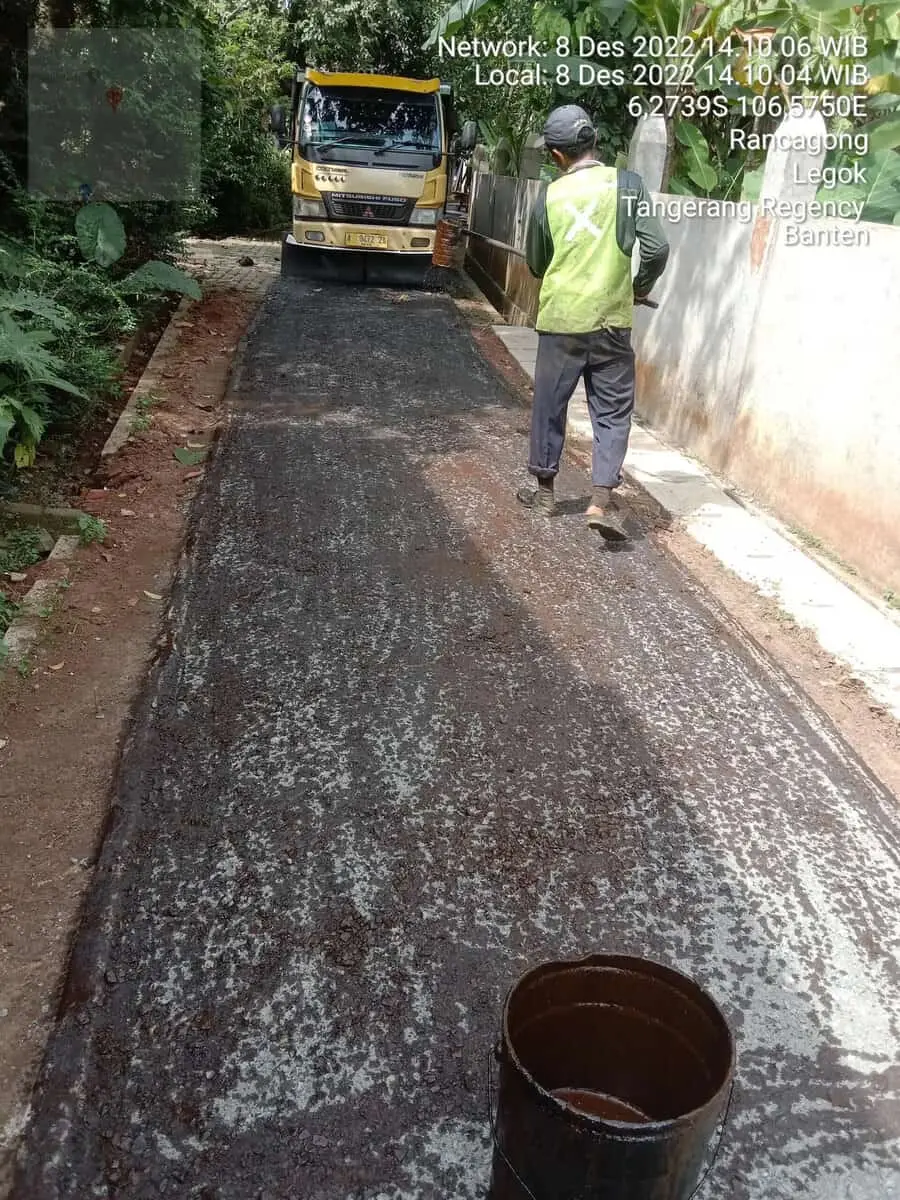Pekerjaan Hotmix di Kampung Rancagong RW 08,Diduga tidak Sesuai Spek