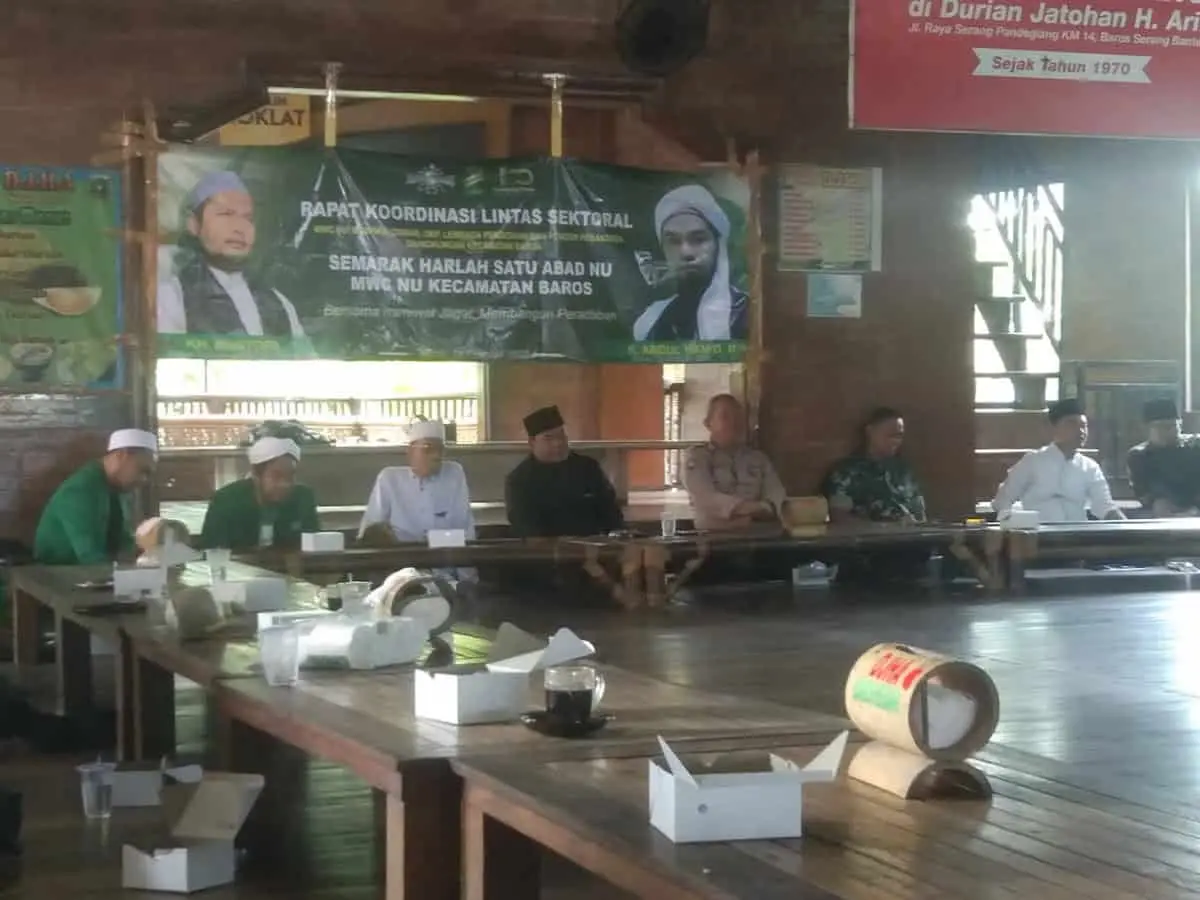 Kanit Sabhara Polsek Baros Polresta Serang Kota Hadiri Rakor Harlah Satu Abad NU Kecamatan Baros