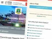 Foto : Tampilan web PPDB online Banten. (Istimewa)