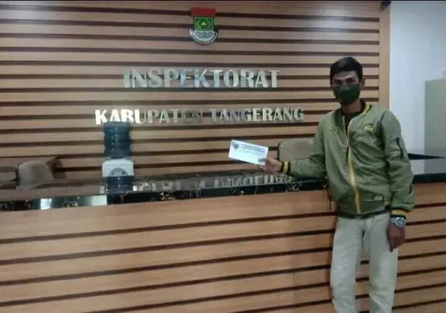 Proyek U-Ditch di Wilayah Desa Ketapang, LSM Geram Surati Inspektorat dan DPMPD Barnas Anggota LSM Geram banten Indonesia, Layangkan Surat ke kantor insfektorat kabupaten Tangerang. Foto. (Istimewa).