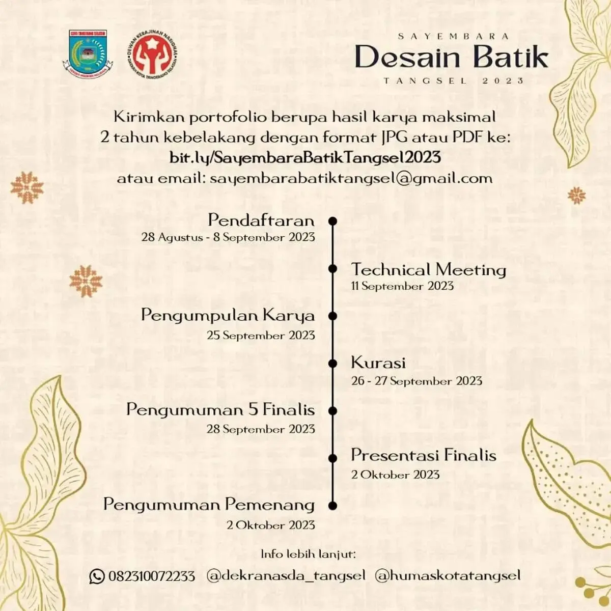 Pemkot Gelar Sayembara Desain Batik Tangsel Pemkot Gelar Sayembara Desain Batik Tangsel