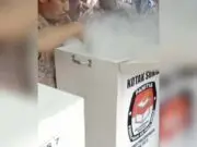Kejadian kotak suara pilkades mengeluarkan asap, (Istimewa)