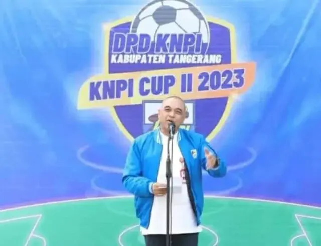 Bupati Tangerang Ahmed Zaki Iskandar Buka Kompetisi Sepakbola KNPI CUP II Bupati Zaki menyambut baik kegiatan KNPI dalam rangka memperingati HUT ke-50 KNPI, Foto. (Istimewa)
