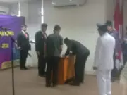 Pj bupati lantik kepala desa kemiri berlokasi di gedung bupati ruang cituis lantai 5 gedung bupati kabupaten Tangerang, Jumat 20/10/2023.Foto.(Istimewa).