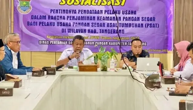 DPKP Kabupaten Tangerang Data Pelaku Usaha Pangan Segar Asal Tumbuhan Dinas Pertanian dan Ketahanan Pangan (DPKP) Kabupaten Tangerang menggelar Sosialisasi pendataan, Foto. (Istimewa)