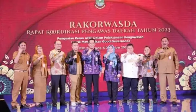 Pj Bupati Tangerang Buka Rakor Pengawasan Internal Daerah Pj Bupati Tangerang Andi Ony membuka rapat koordinasi pengawasan internal daerah di ICE BSD City Kecamatan Pagedangan, Foto. (Istimewa)